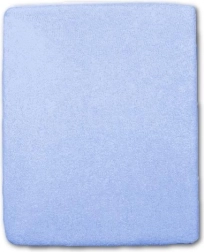 Blaues Frottee-Spannbettlaken für das Babybett