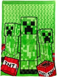 Minecraft Creeper Decke mit Kissen