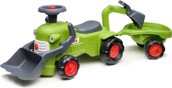 Falk Trettraktor mit Anhänger, Lader und Schaufel