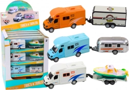 Spielzeug Geländewagen Mit Boot Oder Wohnwagen Metallantrieb