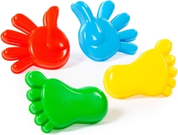 Kinder-Sandspielset POLESIE – Schaufel, Rechen, Sieb und Förmchen (4 Teile)
