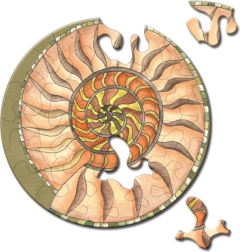 Rundes Mini-Puzzle CURIOSI Picoli – Schnecke, 33 Teile