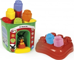 CLEMENTONI SOFT CLEMMY Box mit Deckel Bing mit 15 Bausteinen