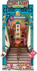 Rolife DIY 3D Buchstütze Gasse mit LED-Beleuchtung