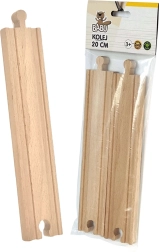 BABU gerade Holzschienen 20 cm, 2 Stk.
