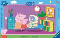 Puzzle mit 15 Teilen im Rahmen Peppa Wutz