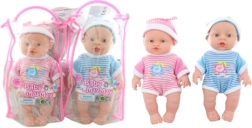 Baby-Puppe mit Sound 24 cm im Schlafanzug - 1 Stück