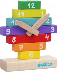 Cubika Uhr mit magnetischen Zeigern – Holzpuzzle mit 10 Teilen