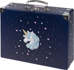 BAAGL zusammenklappbarer Schulkoffer Unicorn Gold