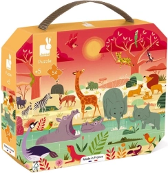 JANOD Puzzle im Koffer Savanne 54 Teile