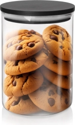 Glasdose für trockene Lebensmittel mit Deckel und Dichtung 600 ml