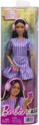 Barbie Fashionistas Puppe in lila gestreiftem Kleid