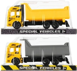 Kippbares Baufahrzeug mit Pull-Back-Funktion