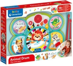 Interaktive Trommel Baby Clementoni mit Tiermotiven