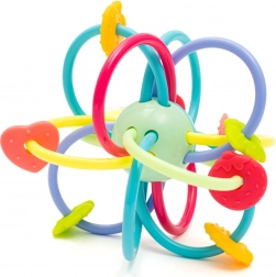 Silikon-Beißring mit Rassel BABY MIX