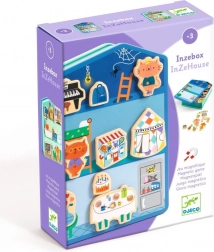 Holz-Magnethaus Djeco mit Katzenfiguren