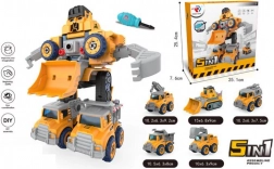 Roboter 5-in-1 zum Umbauen in Fahrzeuge DIY