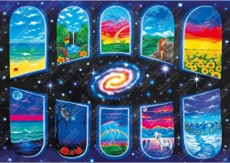 Puzzle Magnolie Fenster zur Seele 1000 Teile