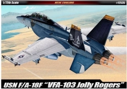 Plastikmodell des Flugzeugs F/A‑18F USN VF‑103 JOLLY ROGERS 1:72