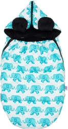Luxuriöser Fußsack NEW BABY Elefanten