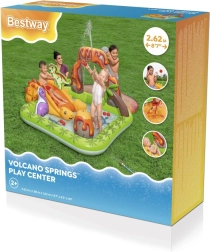 Aufblasbares Spielcenter Dinosaurier mit Rutsche und Wassersprinkler