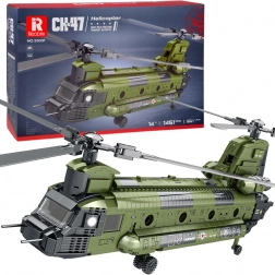 Reobrix Bausteine Helikopter CH-47 Chinook – militärischer Tandemhubschrauber, 1451 Teile