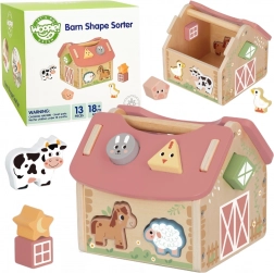 Woopie Green Holz-Bauernhof-Formen- und Farbsorter, 13 Teile