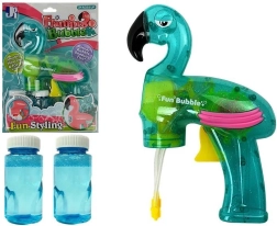 Blaue Flamingo-Seifenblasenpistole