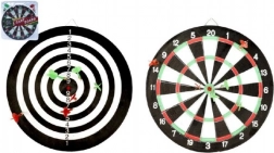 Dartscheibe 41 cm beidseitig mit 6 Pfeilen