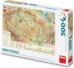 Dino Puzzle Karte der Tschechischen Republik 500 Teile