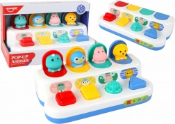 Lernspielzeug Peekaboo mit aufklappendem Fenster und Tierchen