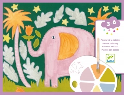 Djeco Malen mit Palette im Dschungel