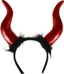 Höllische Maxi Teufelshörner auf Stirnband