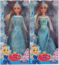 Gelenkpuppe im Winterkleid mit Krone