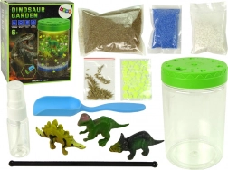 Leuchtdekoration Dino Garten im Glas