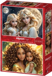 Puzzle Mutter und Tochter: Mond und Sonne 2×500 Teile