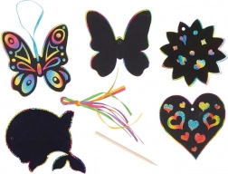 Goki Kratzbilder Regenbogen zum Aufhängen – Motivmix