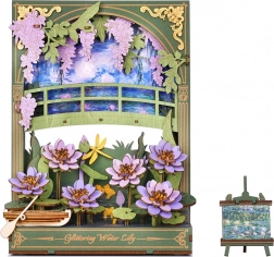 RoboTime 3D Holzpuzzle Glitzernde Seerosen