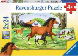RAVENSBURGER Puzzle Pferdewelt 2×24 Teile