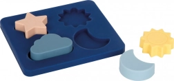 Silikonpuzzle für Kinder small foot – Sonne, Mond, Stern und Wölkchen