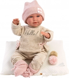 Puppe Mimi weint mit Kissen 42 cm