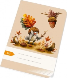 Schulheft A5 mit 12-mm-Linierung, 20 Blatt – Herbstmotiv