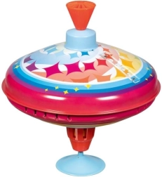 Metall-Kreisel mit Sternenmuster und LED-Lichtern