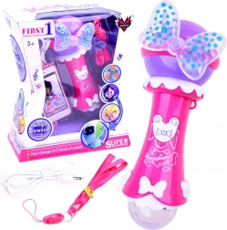 Kinder-Karaoke-Mikrofon mit Aufnahme und MP3 – Rosa