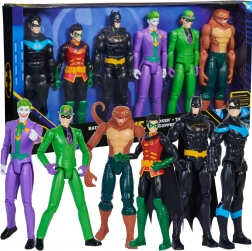 Set mit 6 DC-Comics-Figuren – Batman, Robin, Nightwing, Joker, Der Riddler und Copperhead 28 cm