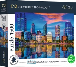 Puzzle TREFL UFT Cityscape – Spiegelung der Stadt Perth, Australien, 1500 Teile