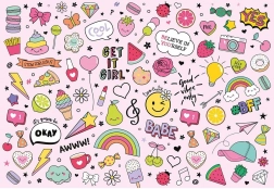 Puzzle mit Aufklebern Ikonen 250 Teile