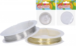 Perlendraht 0,6 mm, 4 m – gold- oder silberfarben