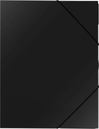 Gummizugmappe A4 aus Polypropylen, schwarz