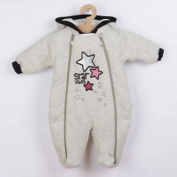 Winter-Babykombination mit Kapuze KOALA Star Vibes rosa